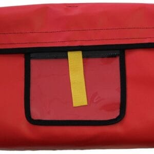 Soluble bag pouch A handy place to keep your uniform supplier issued soluble bags, keeping them in good order ready to deploy when needed. Made from tough PVC tarpaulin, glove friendly easy open pullers made in a colour of your choosing.
