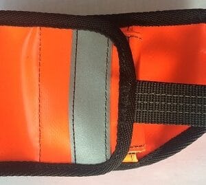 Cutters pouch Mostly designed (and shown) for the popular Draper Ergo but all cutters are catered for and designed around. FR tarpaulin and FR lanyard as standard, if required. Colour choice Hanging orientation choice Drainage eye Quick release belt loop Velcro closure Quick release or fixed lanyard Image 4 includes personal line and pouch combo.