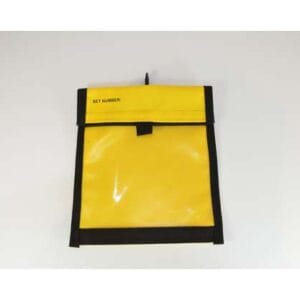Log book pouch Product Description: PVC tarpaulin construction with mulitple colour choices Viewing pane Secure Velcro closed flap Easy clip hanging Sized to fit your log books, usually A4 or A5 but custom made