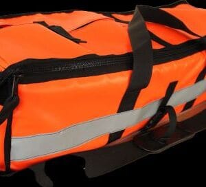 NOG compliant EASE bags NOG compliant (incorporates face mask section) Fire retardant high vis material Detachable skid base for increased life span Easy to skid and drag Adjustable cylinder section Hose hook on lid for easy grab Keys pocket Easy to decontaminate