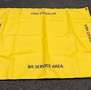 Incident sheets General salvage/incident sheets have long since been part of fire engine inventory; clean cab is of the highest priority and this approach now extends to the whole appliance. Innovations for the sheets: standard & brand new anti bacterial PVC tarpaulin fabrics are available. Fire retardant, easy to clean, extremely durable and comparatively light weight, any size or colour. Carry bags design innovation is crucial in the interests of contaminates containment; sheets soiled by products of combustion, body fluids, fuels and other toxins are broadly contained. Large aperture openings with easy fold/roll top closures help to eliminate contaminates spread from the soiled sheet when returned to the appliance shelving, with easy cleaning and quick dry back at the fire station. Designed with replaceable fittings (see image of removable trident clips) for longevity and have avoided fabrics which act as contaminates traps. Simple but highly effective changes, samples are available.