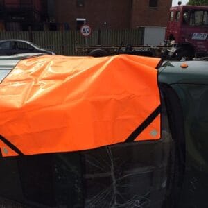 NEW incident utility sheet Cut to your required size, whilst remaining easier to use than the salvage sheet, more HV for night-time RTC's, magnetic corners for pinning to vehicles - catch the glass or just a dignity screen, hidden carry handles casualty care, eye lits for guy lines all add up to the most versatile product in the range.