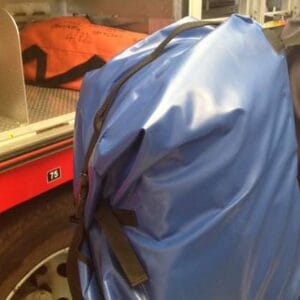 Rope rescue bag Rucksack style of carry High grade PVC construction Flag stitched webbing straps for strength Sizes and colour choices Cross clipped for safety