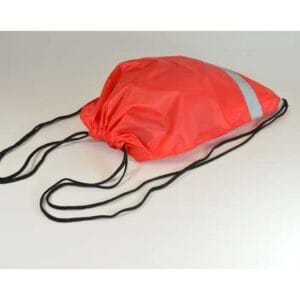 Day bag A light weight, inexpensive carriage solution. Drawstring closure HV strip Breathable micro fibre material Printing available Handy for personal items.